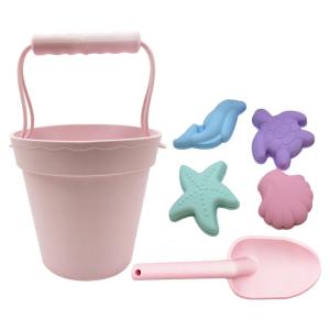 China Children'S Summer Silicone Beach Toy Sandbox Set Bucket Set on sale