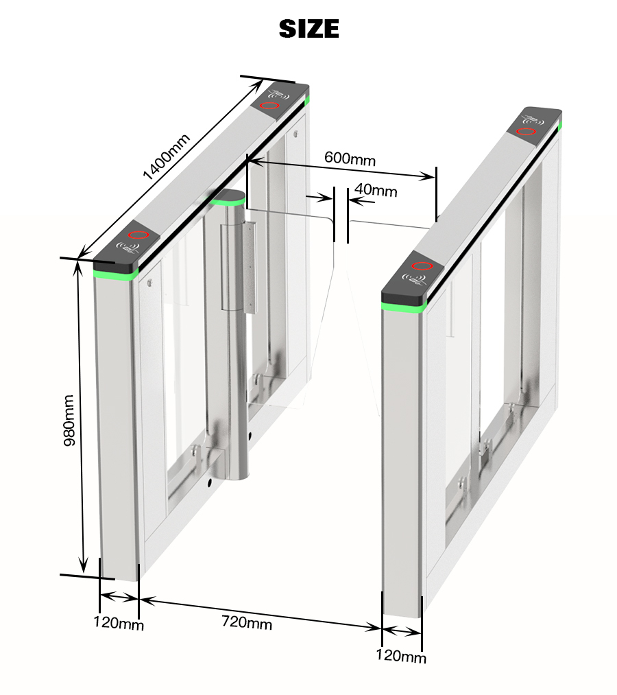IPX4 Waterproof Face Recognition Turnstile For Access Control