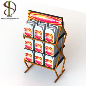 China Engine Oil Zigzag Shelf Grocery Store Display Racks Tubular Frame wholesale