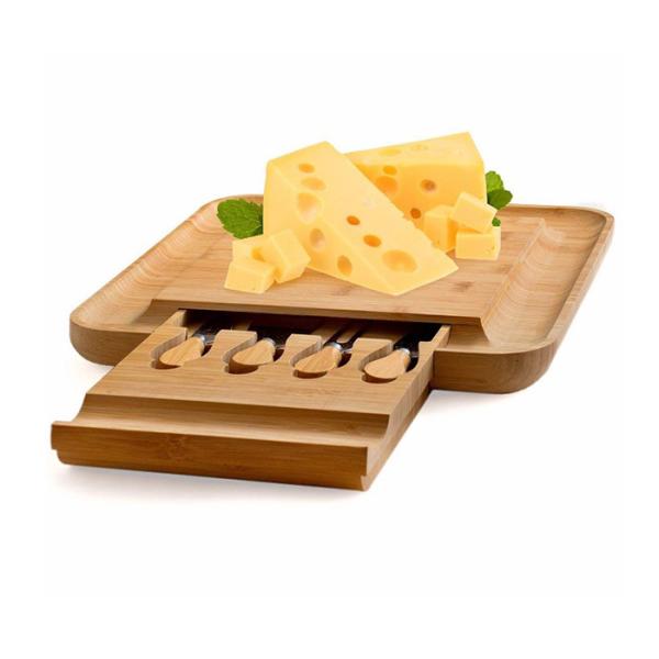 New design Natural Material Mini Size Enviromentally Bamboo Cheese Board