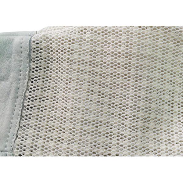 Durable Yellow Sheepskin Beekeeping gloves with white soft ventilated part, white elastic cuff