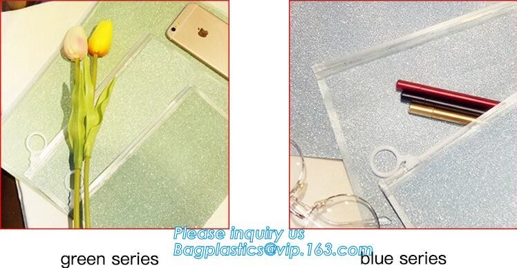 Promotional Low MOQ colorful A5 size matte waterproof mesh PVC file pocket folder/document bag with zipper and custom lo