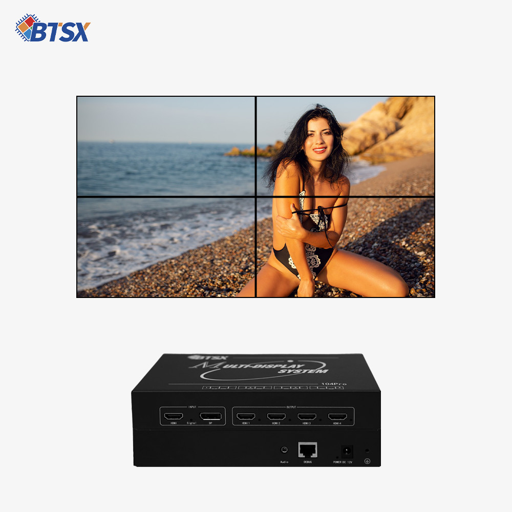 The BIT-MSE-4K60-Mini104Pro supports 1xN, MxN, 2x2, 3x1, and 4x1 configurations with no stretching, no lag, and ultra-low latency.
