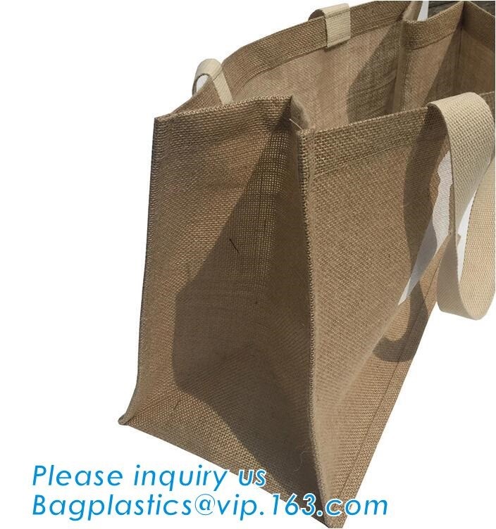 JUTE STORAGE BASKET WITH COTTON ROPE HANDLES,Burlap fabric jute toy storage basket for home storage organization bagease