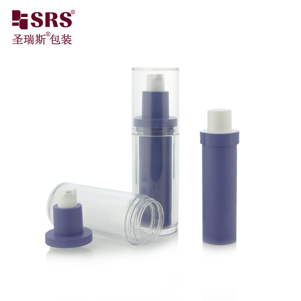 30ml 1 oz Empty Custom Injection PET Double Wall Replaceable Airless Pump Lotion Bottle
