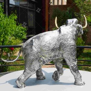 Electrolysis Effect Stainless Steel Howling Elephant Sculpture for collection