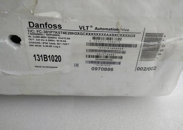 FC301 Series Danfoss Frequency Inverter , FC 301P7K5T4E20H2XGC Vector Frequency