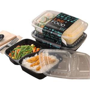 China Lightweight 2 Compartment Plastic Takeaway Containers on sale