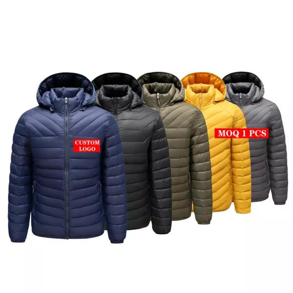 Quality knitted clothin Reversible Goose Down Jacket Mens Puffer Jacket Motorcycle Jacket for sale