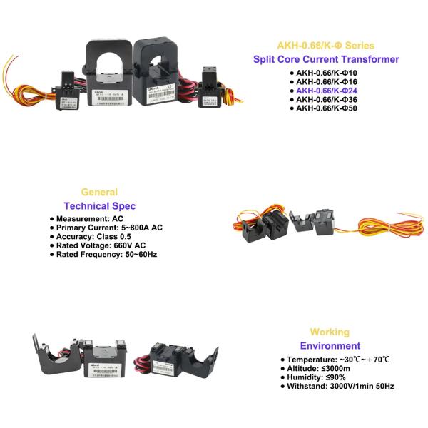 Silicon Steel Split Core Current Transformer OEM 5A