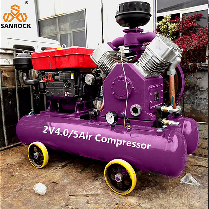 Piston Air Compressor Portable Air Compressor Machine Diesel Industrial Air Compressor