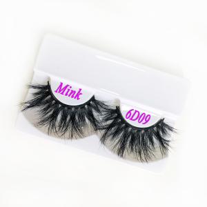 China Popular 6D Mink Lashes / 25mm Mink False Eyelashes Handmade Craft wholesale