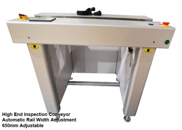 Single Rail SMT PCB Inspection Conveyor With Automatic Rail Width Adjustment