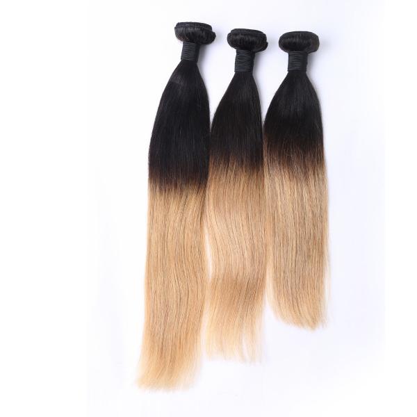 8-30 Inches Human Hair Extension Ombre Color Silky Straight Brazilian Hair Weft