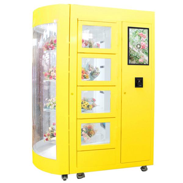 Quality Touch Screen Fresh Flowers Vending Machine With LED Lighting for sale