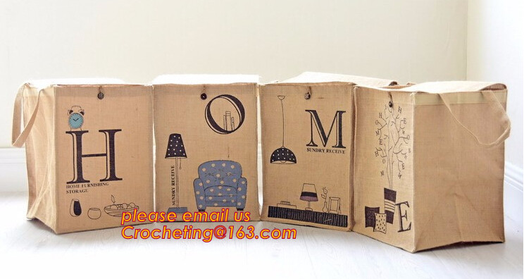 handmade collapsible jute storage basket with rope handle,Standard Quality Nursery Gardening Jute Rope/Jute Braided Pot/