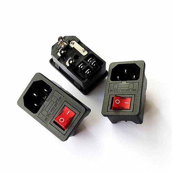 Quality 10A 250V AC Socket with Rocker switch for sale
