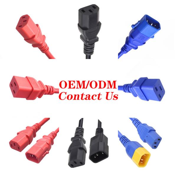 Quality 10A 250V Extension Power Cord IEC C13 C14 C19 To C20 C21 Extension Cord for sale