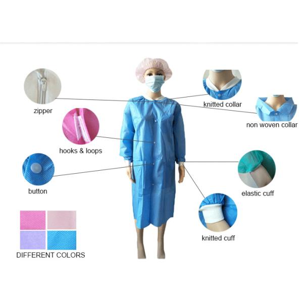 Liquid Proof Disposable Lab Coats Comfortable With Strong Adsorption Ability