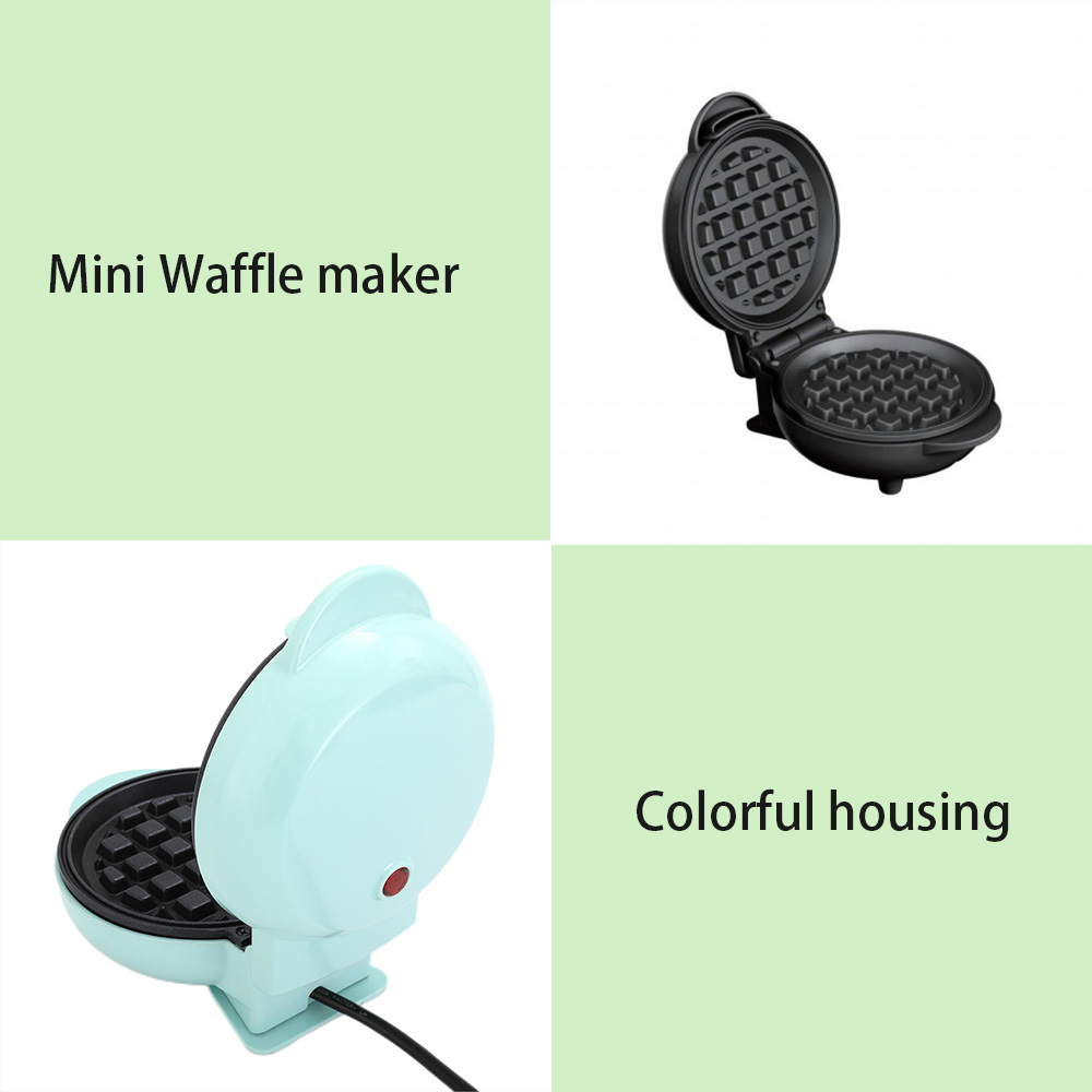 Sandwich Breakfast Mini Waffle Maker Non Stick Coating Surface Electric Personal Snack Maker