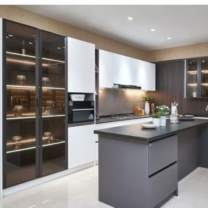 China Artificial Stone Modular Modern Lacquer Kitchen Cabinets wholesale