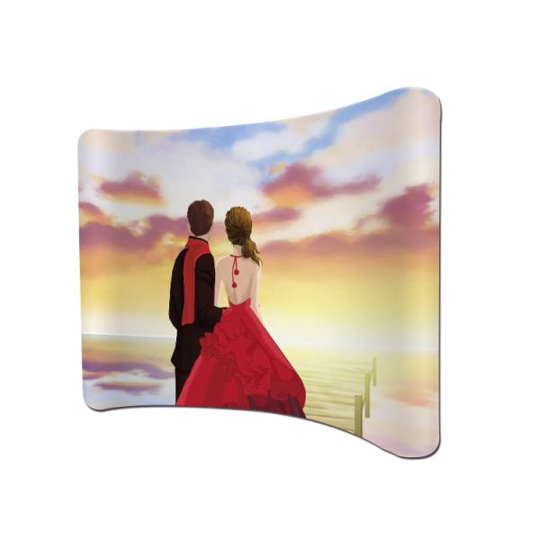 Quality 8 Ft 10 Ft Trade Show Backdrop Displays Stable Bottom Angle Good Graphic Effect for sale