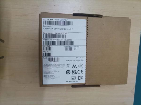 Quality 100g HDR Infiniband Mellanox 100gb Nic Network Interface QSFP56 MCX653106A-ECAT MCX653106A-ECAT for sale
