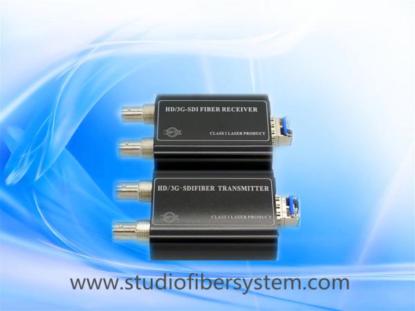 Quality sdi fiber optic transmitter and receiver for 1ch broadcast sdi  transmission over 1single mode fiber wthiout delay for sale