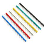Colored 40 Pins 2.54mm Single Row Straight Pin Header Male Connector Strip for