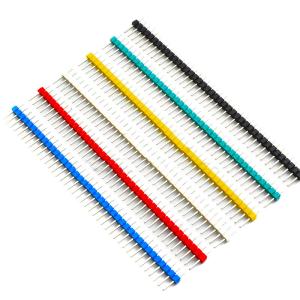 China Colored 40 Pins 2.54mm Single Row Straight Pin Header Male Connector Strip for Arduino wholesale