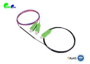 Highly Stable Fiber Optic Coupler 1x2 FBT Splitter 9 / 125μm SC APC 0.9mm Cable Energy Conservation