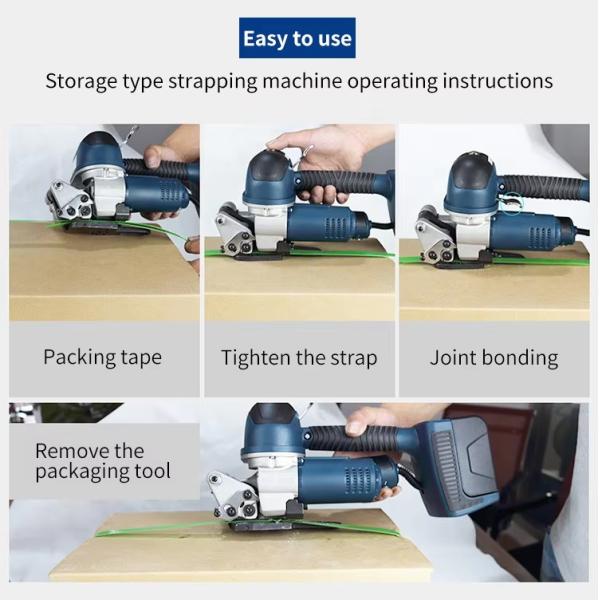 Powerful 5000N Semi-Automatic Strapping Machine DD19/25 4000 mAh Battery Powered Tool for Beverage and Packaging Products