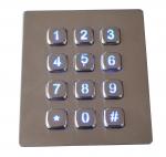 PS/2 or USB led backlit metal numeric keypad with protuberant keys RS232