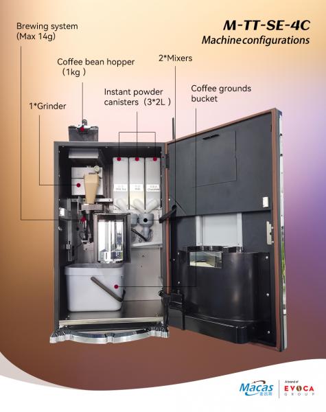 EVOACAS New Table Top Espresso Tea Vending Machine OCS Scenario Coffee Vendo Machine