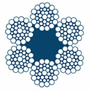 6x36 FC IWRC Construction Wire Rope Stainless Steel 316 , Marine Wire Rope