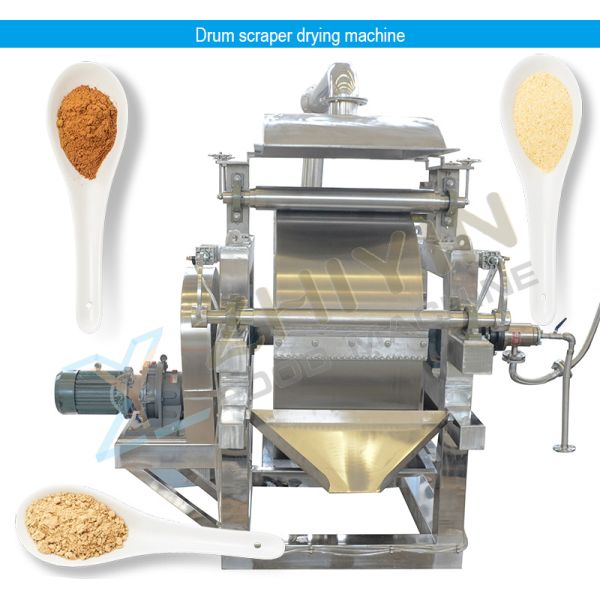 304 Stainless Steel Drum Scraper Drying Machine Food Drum Scraper Drying Machinery Yeast Paste Material Dryer Chemical Fertilizer Scraper Dryer