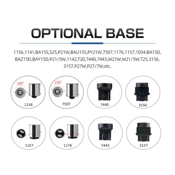 High Brightness Bulb Led Canbus P21w Ba15s 1156 1157 7440 7443 T15 W5W T10 T20 Car Turn Signals Lights