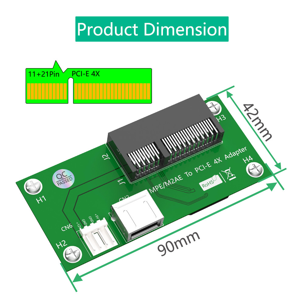 8Gbps NGFF M.2 Key A/E to PCI-E Express X4 USB Riser Card