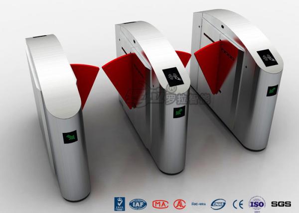 Quality ADA Retractable Security Flap Turnstile Barrier Gate DC24V 20W For Wide Lane Solution for sale