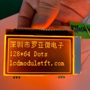 China Hot Selling 128X64 Dots St7565p Orange Blacklight Transmissive LCD Module Display FSTN FPC Soldering wholesale