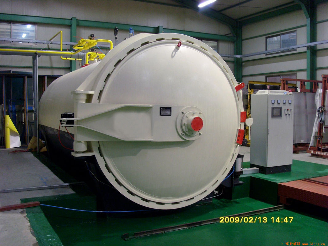 Single Door Glass Laminating Glass Autoclave With U Type Forced Convection Structure And Inconel Tubular Heaters