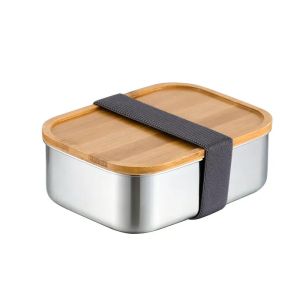 Freezer Safe 304 Stainless Steel Bento Box Bamboo Lid 800ml Lunch Box
