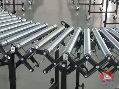 Flexible Expandable Motorized Rubber Coated Roller Conveyor,Loading Unloading Conveyor