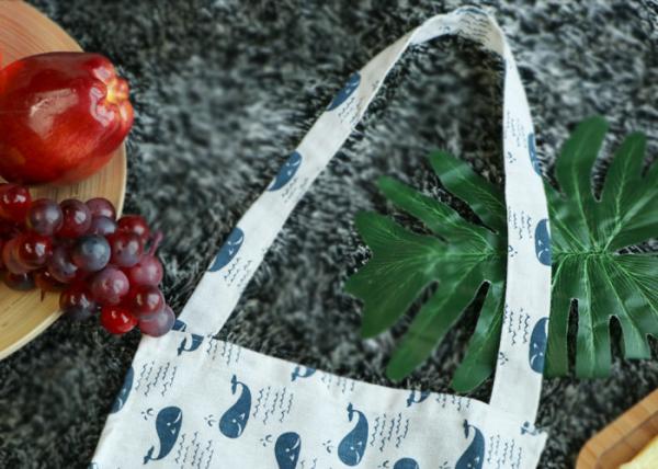 Quality Home and Work Linen Apron With Full Print Pattern And Lace Decoration for sale