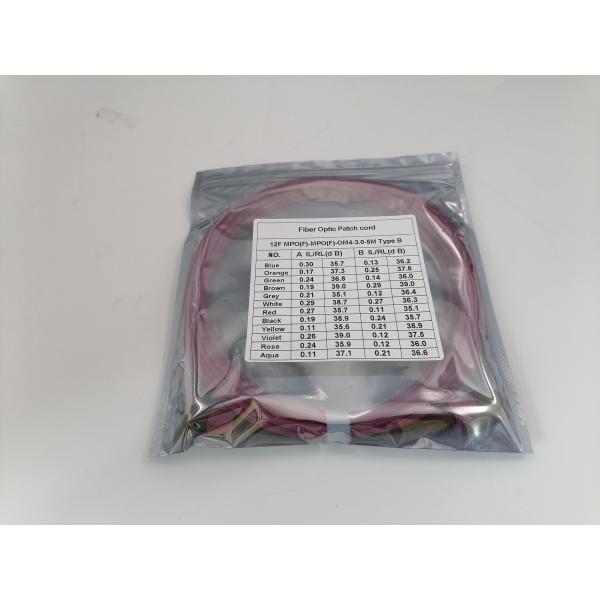 Polarity B 1M 8 Fiber OM4 MPO To LC Duplex Breakout Cable