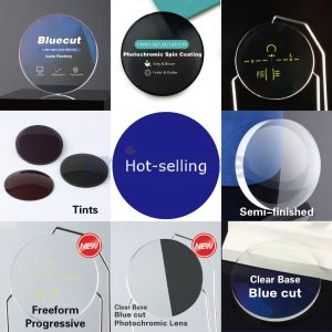 Manufacture Clear Base Anti Blue Light Photochromatic Optical Lens