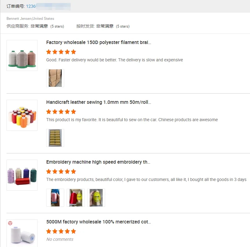 60/2 MERCERIZED Sewing Thread Yarn 100% Spun Polyester Tfo Knotless Dyeing Tube with 1