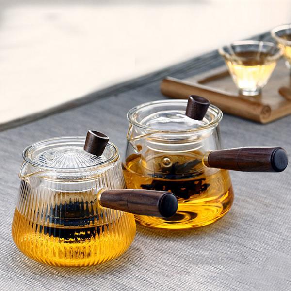 1000ml Glass Teapot with Removable Infuser, Stovetop Safe Tea Kettle, Blooming and Loose Leaf Tea Maker Set