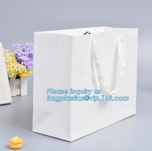 Fashion Custom Printing Luxury Gift Shopping Carrier Paper Bag With Your Own Logo Print,strong twisted handle black leat