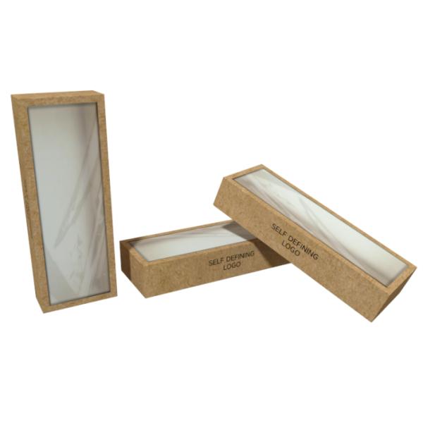 Corrugated Cardboard Clear Food Packaging Boxes With Window Lunch Box Large Capacity Cake Snack Packaging Kraft Paper Box